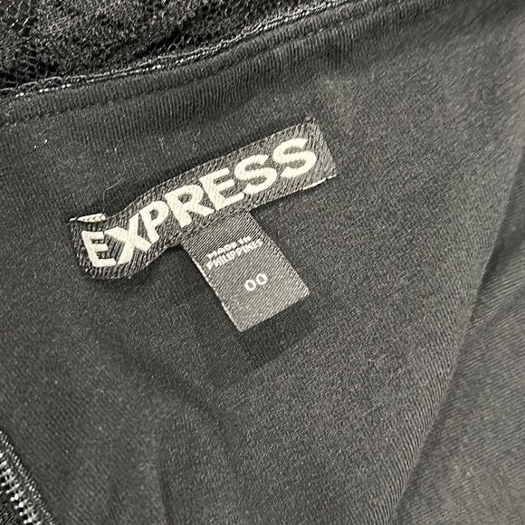 Express Black Lace Lined Mini Skirt - 00 - Picture 6 of 6